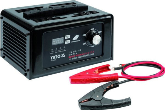 Зарядное устройство Yato 83051 для аккумуляторов 12В/24В 15А влажный/AGM