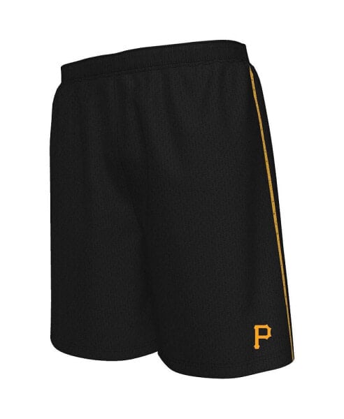 Men's Black Pittsburgh Pirates Big and Tall Mesh Shorts