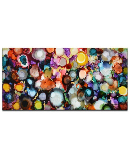 'Joyous Gems' Canvas Wall Art, 24x48"
