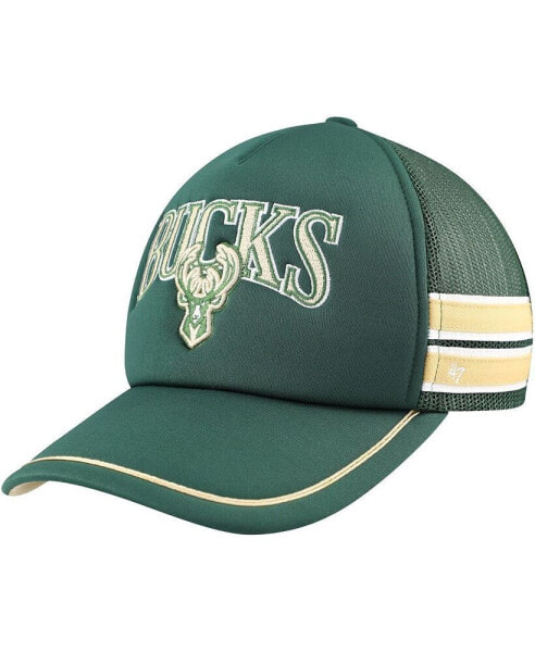 Men's Hunter Green Milwaukee Bucks Sidebrand Stripes Trucker Adjustable Hat