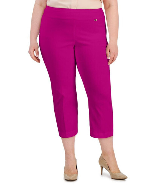 Plus Size Mid-Rise Pull-On Capri Pants, Created for Macy's