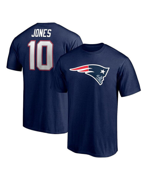 Men's Mac Jones Navy New England Patriots Player Icon T-shirt