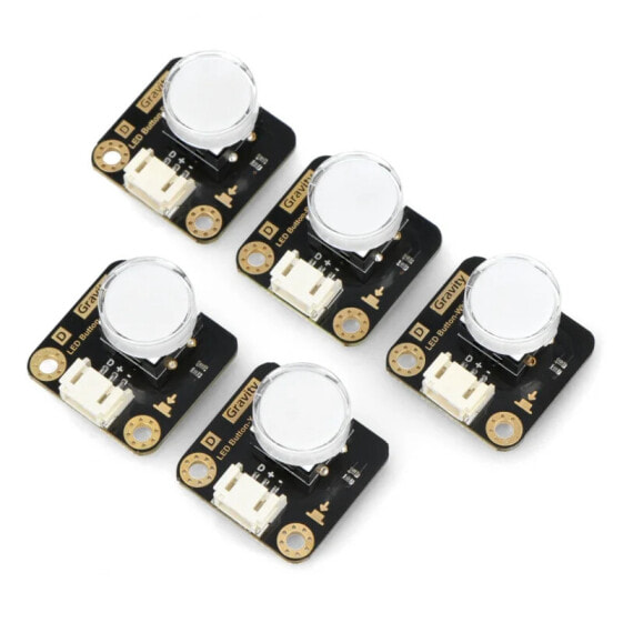 Gravity - LED Button 5x - set of 5x LED backlit buttons - various colors - DFRobot DFR0785