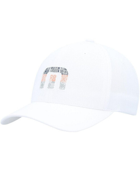 Men's White Swim with Dolphins Flex Hat