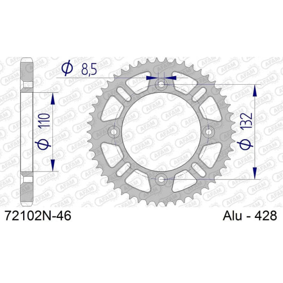 AFAM 72102N Rear Sprocket