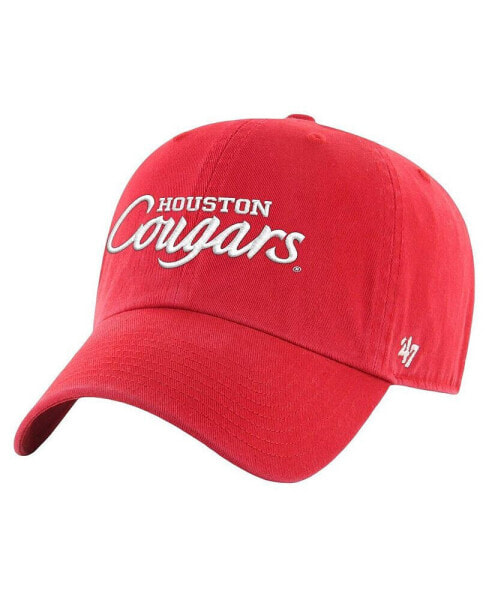 Men's Red Houston Cougars Clean Up Adjustable Hat