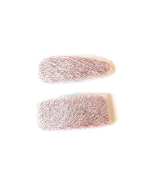 Заколки для волос Soho Style из искусственного меха в пастельных тонах (набор из двух штук)