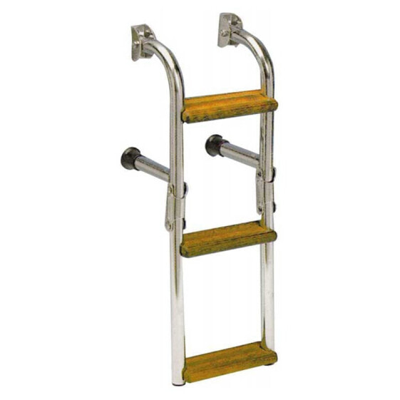 OEM MARINE 3030203 Stainless Steel/Wood 3 Steps Ladder