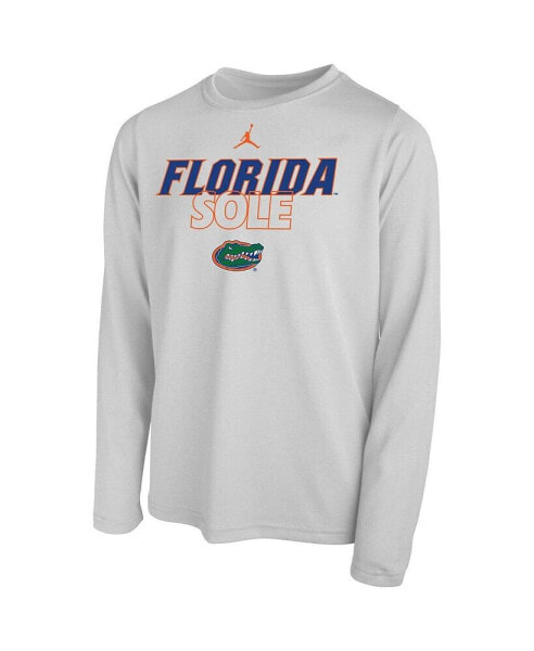 Big Boys and Girls White Florida Gators 2023 On Court Sole Bench T-shirt