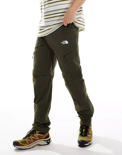 The North Face Exploration Convertible cargo pocket tapered trousers in green