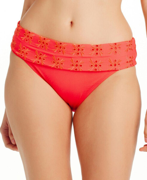 Women's Eyes Wide Open Fold-Over Hipster Bikini Bottoms