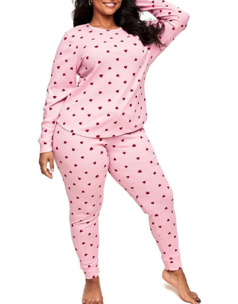 Plus Size Muriel Pajama Long-Sleeve Top & Legging Pajama Set
