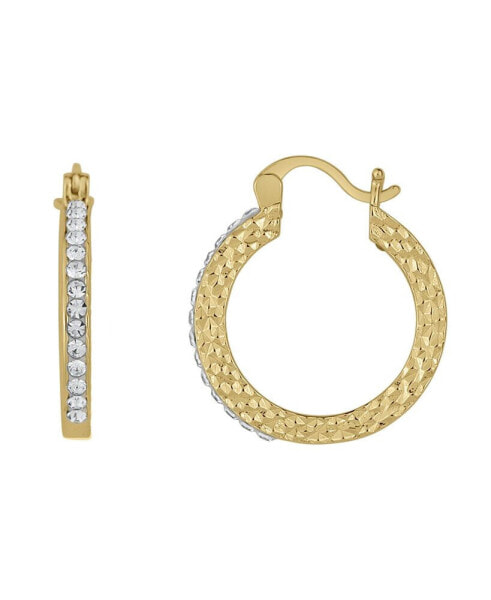 Crystal 18K Gold Plated Hoop Earring