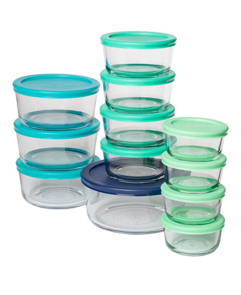 24-Piece Food Storage Set with SnugFit Lids