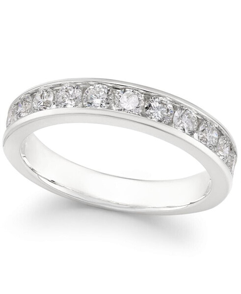 Diamond Channel Band (1 1/2 ct. t.w.) in 14k White or Yellow Gold