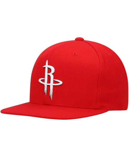 Men's Red Houston Rockets Team Ground Snapback Hat