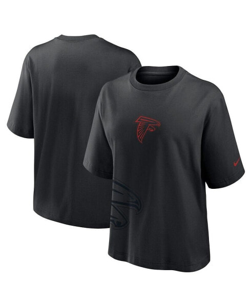 Women's Black Atlanta Falcons Boxy T-Shirt