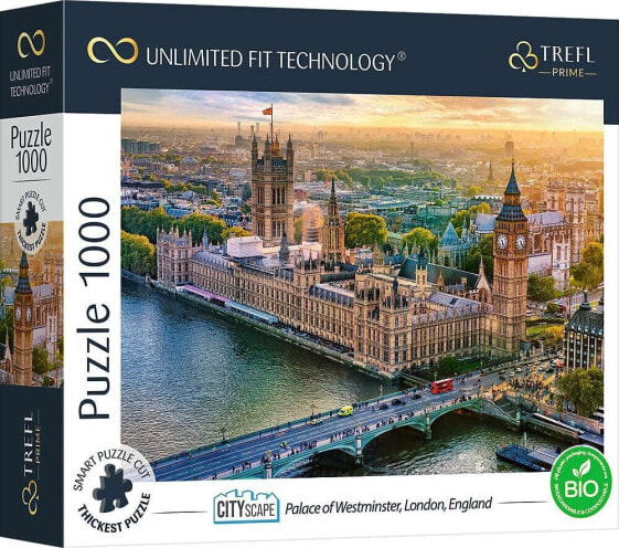 Trefl Puzzle 1000 Pałac Westminsterski, Londyn, Anglia Unlimited Fit Technology