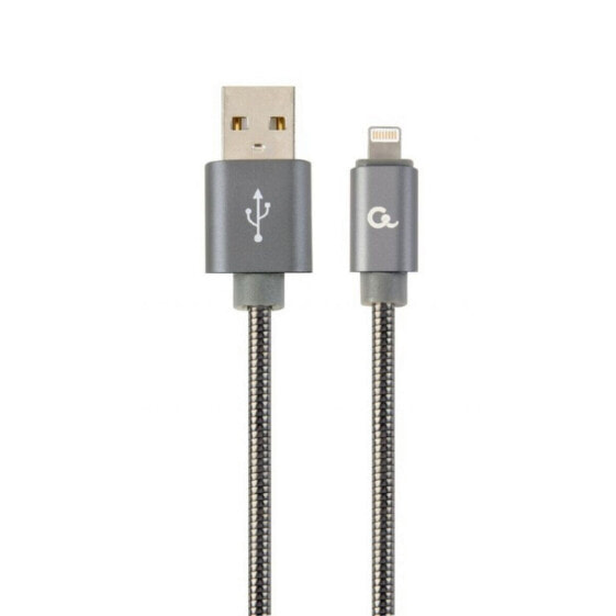 Кабель с подсветкой Cablexpert CC-USB2S-AMLM-1M-BG Lightning USB 2.0 USB A 2.0 8 м Серый Plug and play Straight