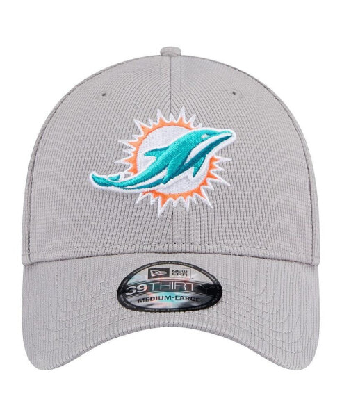 Men's Gray Miami Dolphins Active 39Thirty Flex Hat