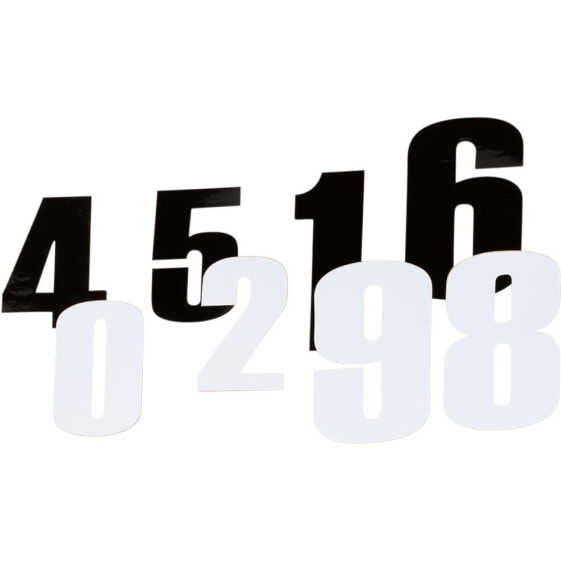 Наклейки с номерами для гонок MOOSE HARD-PARTS 15 см 3 шт