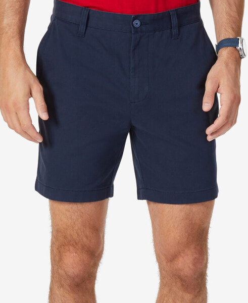 Men's Classic-Fit Stretch Flat-Front 6" Chino Deck Shorts