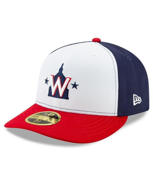 Головной убор New Era мужской, белый и темно-синий, Washington Nationals Alternate 2020 Authentic Collection On-Field Low Profile Fitted Hat