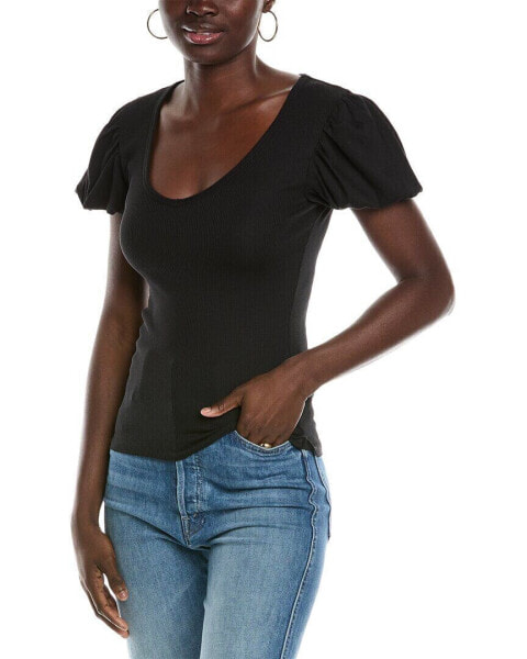 Nation Ltd Nico Puff Sleeve V-Neck T-Shirt Women's