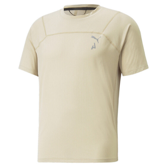 Puma Seasons Trail Running Crew Neck Short Sleeve T-Shirt Mens Beige Casual Tops