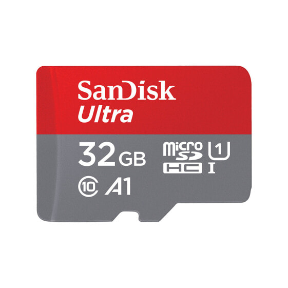 SanDisk Ultra microSD - 32 GB - MiniSDHC - Class 10 - UHS-I - 100 MB/s - Grey - Red