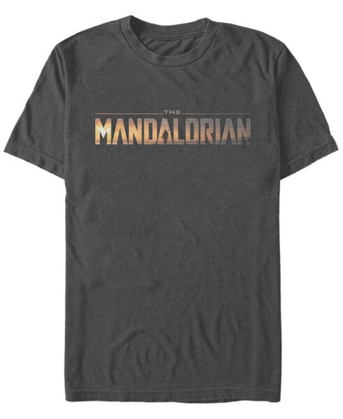 Star Wars The Mandalorian Title Fill Logo Short Sleeve Men's T-shirt