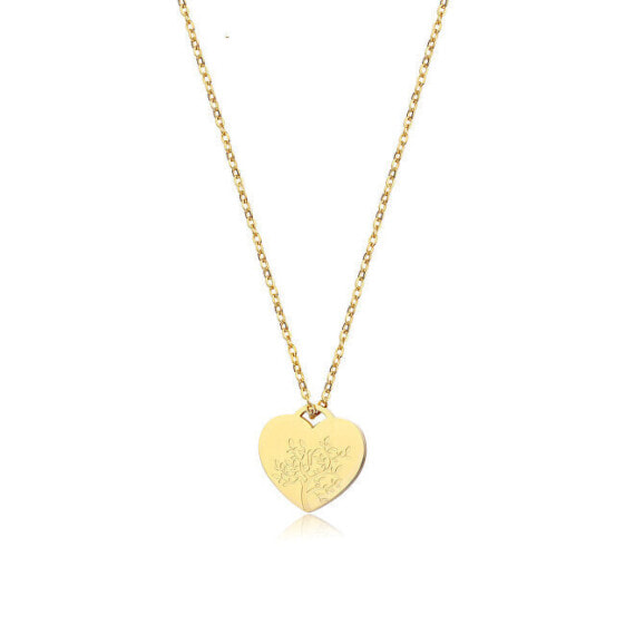 Gold Be My Family Heart Necklace SBY002