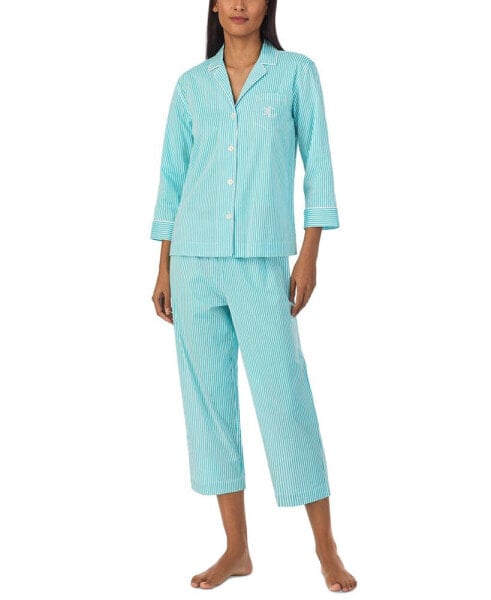 Пижама Ralph Lauren 3/4-Sleeve Cropped Pant