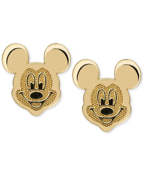 Children's Mickey Mouse Head Stud Earrings in 14k Gold