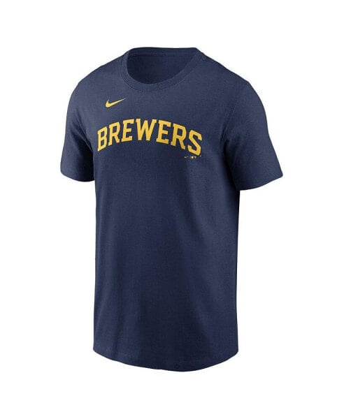 Men's Rowdy Tellez Navy Milwaukee Brewers Player Name and Number T-shirt