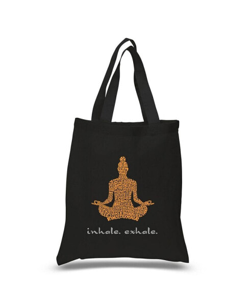 Inhale Exhale - Small Word Art Tote Bag