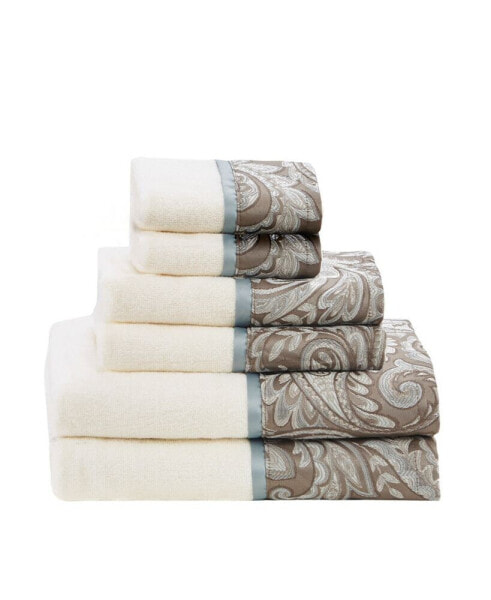 Aubrey 6-Pc Jacquard Towel Set