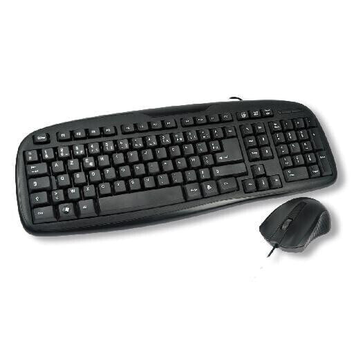 MCL ACK-2012/N - Wired - USB - Membrane - AZERTY - Black - Mouse included