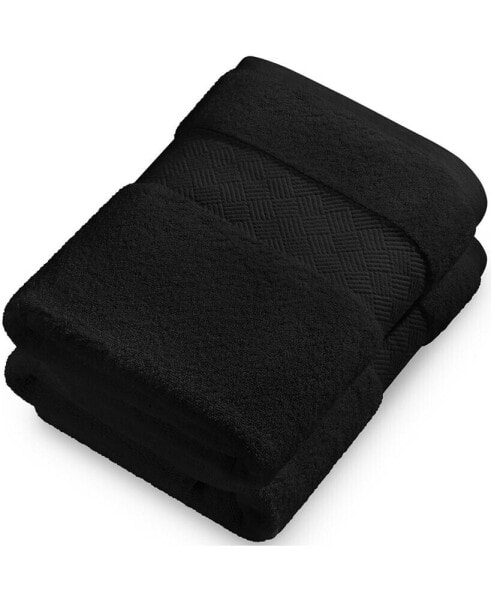 Soft & Absorbent Luxury Cotton Bath Towels 30" x 56" - 2 Pack