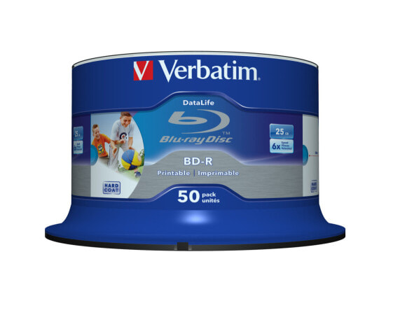 Verbatim 43812 - 25 GB - BD-R - Spindle - 50 pc(s)
