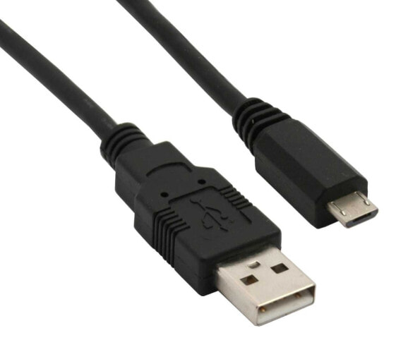 Черный кабель USB 2.0 - USB A - Micro-USB B Sharkoon 4044951015481