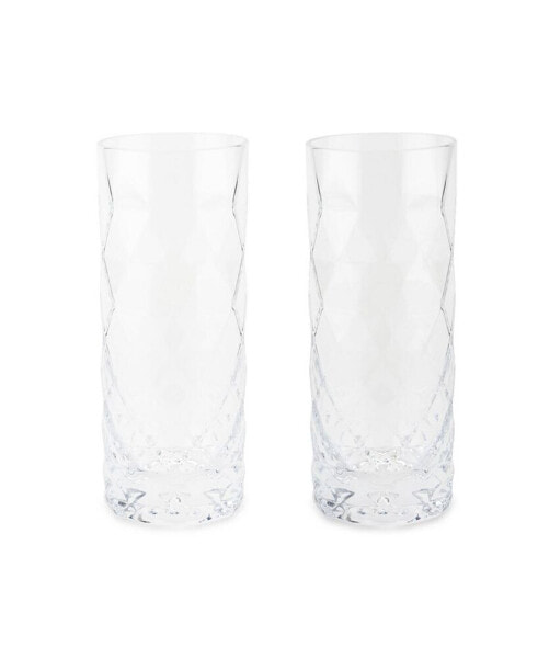 Стаканы для виски Viski Kristall Gem Crystal Highball, набор из 2 шт, 14 унции