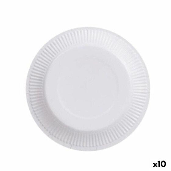 Набор посуды одноразовый Algon Белый Картон 18 см (10 штук)