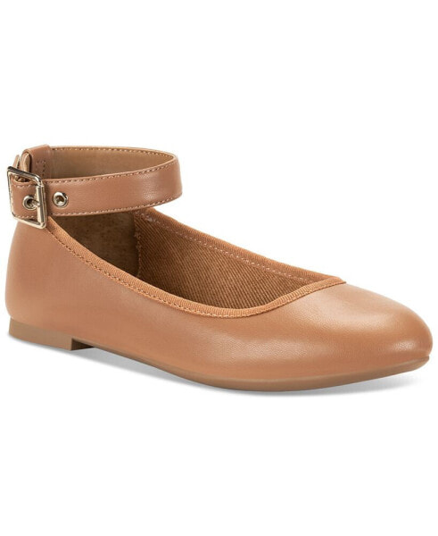 Women's Luellaa Buckle Ankle Strap Ballet Flats, Created for Macy's
