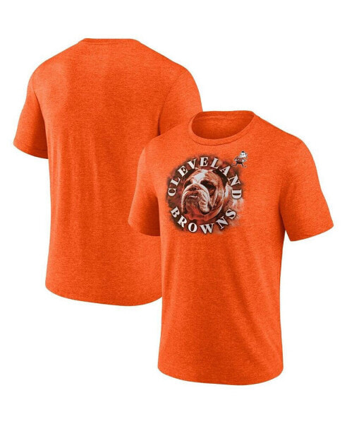 Men's Heathered Orange Cleveland Browns Tri-Blend Sporting Chance T-shirt