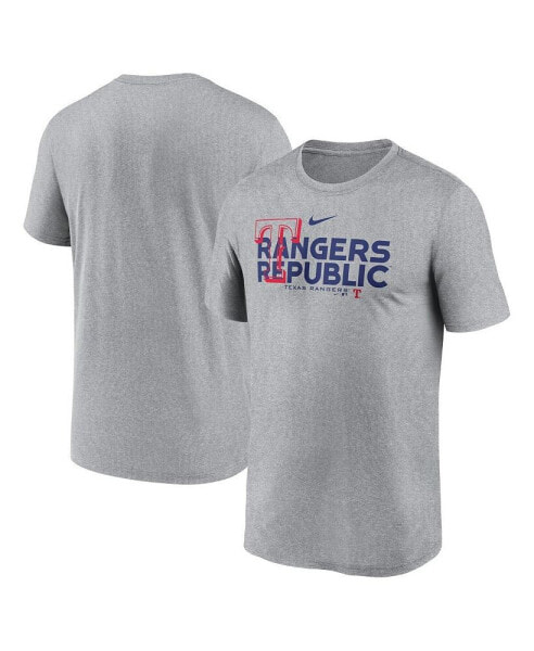 Men's Heathered Charcoal Texas Rangers Local Rep Legend Performance T-shirt