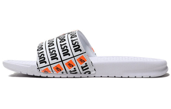 Шлепанцы спортивные Nike Benassi JDI Print Just Do It 机能风 串标 潮流运动 бело-черные 631261-102