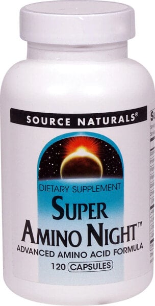 Source Naturals Super Amino Night Гипоаллергенный комплекс аминокислот для сна 120 капсул