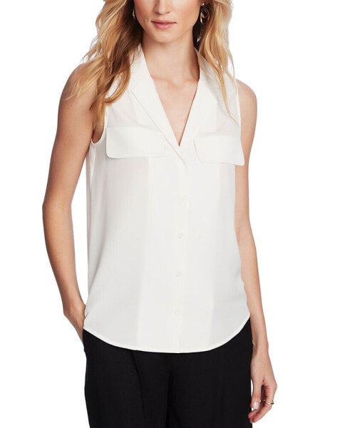 Women's Sleeveless Button-Down Blouse