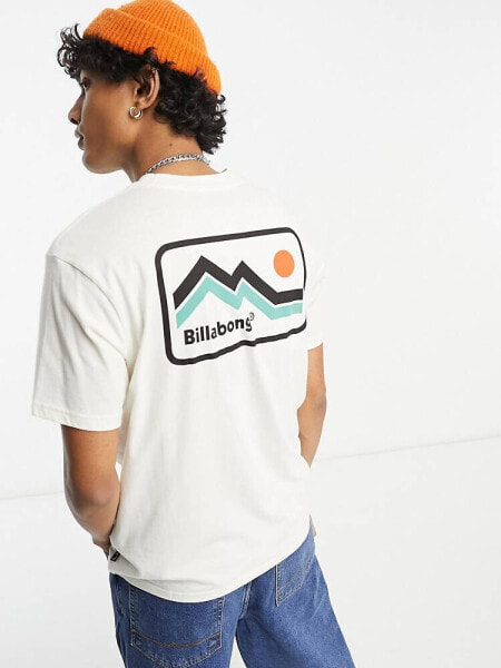 Billabong length t-shirt in white